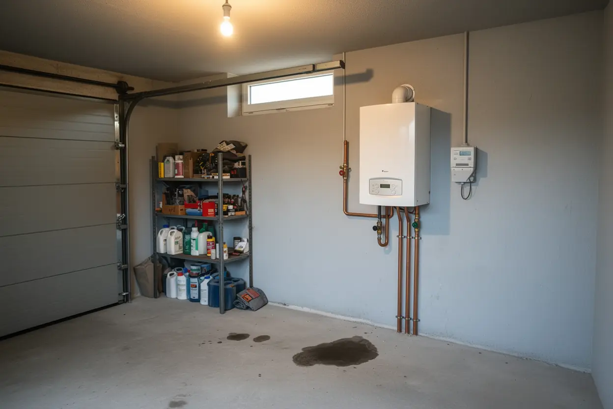 Pompe à chaleur air-eau installée après remplacement du fioul