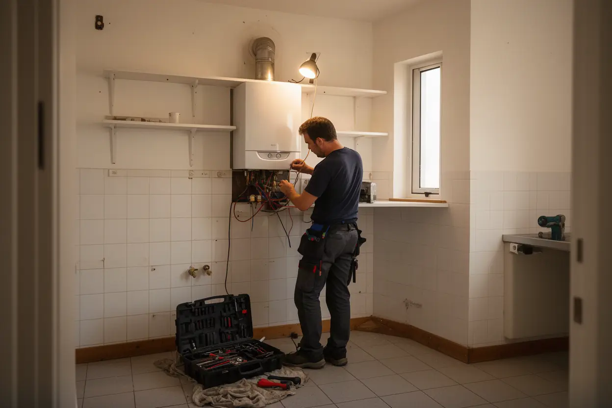 Pompe à chaleur air-eau installée après une chaudière gaz à Sorgues